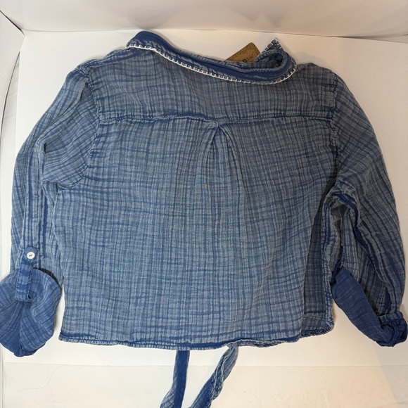 NWT Natural Life Blue Shirt with White Trim - Picture 5 of 8